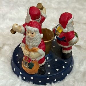 Festive Santa Claus Candle Holder